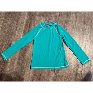 REI Long Sleeve Shirt Teal Kids Size XS 6/7 Raglan Athletic Outdoor